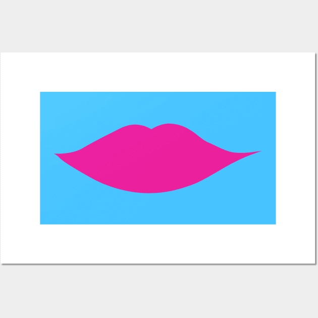 Hot pink lips Wall Art by helengarvey